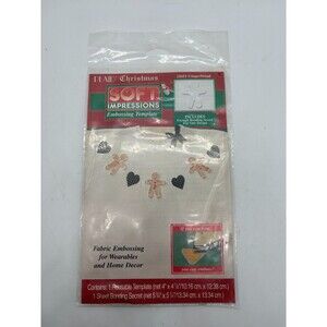 Plaid Christmas Soft Impressions Embossing Template Gingerbread Man Fabric Craft
